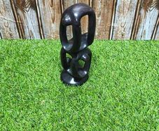 X1 Vintage Gymnastic Olympic Human Tower Figurine Stone Black Sculpture Art