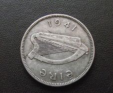 Irish Republic. Silver Shilling (1941)