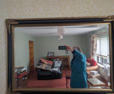 Mirror over fireplace