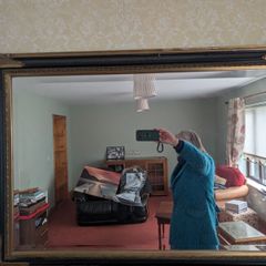 Mirror over fireplace