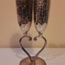 SALE!  Silverplated Metal Champagne Flutes for weddings, engagement or New Year celebrations Image 2