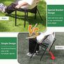 Foldable Garden Kneeling and Seat, Anti-Tipping Gardener Stool Widened Thick Soft Kneeling Pad, Heavy Duty Gardening Stool with Garden Tool Bag, Gardening Gift (Black) Image 4