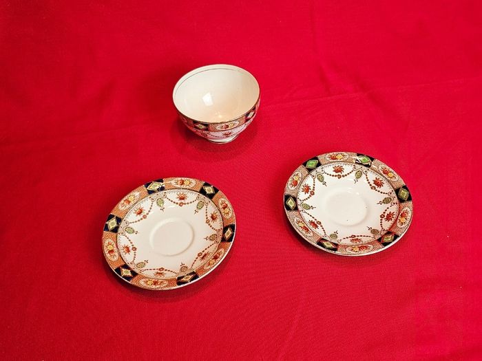 Arklow Pottery Alton Design coffee set elements, saucers, sugar bowl