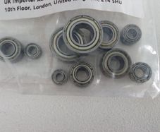 10pcs Set of Ball Bearings with Loose Collars.