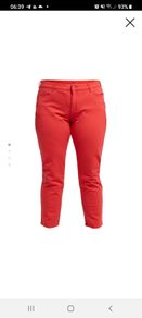 New ESCADA Trousers (Jeans), in red and  brown colour, UK 16-18