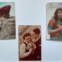 Bundle of 3 collector French vintage St Catherine postcards