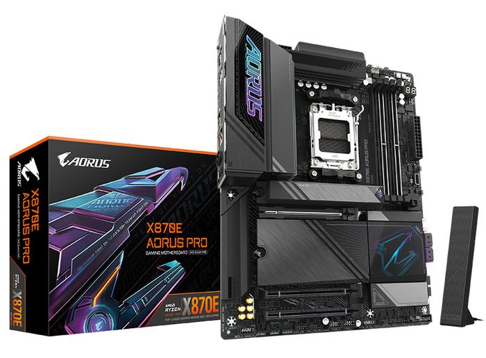 Gigabyte X870e Aorus Pro Motherboard - Compatible with Amd Ryzen 9000 Cpus - DDR5 RAM