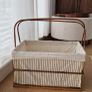 Vintage Wicker Market Basket With Lining Image 5