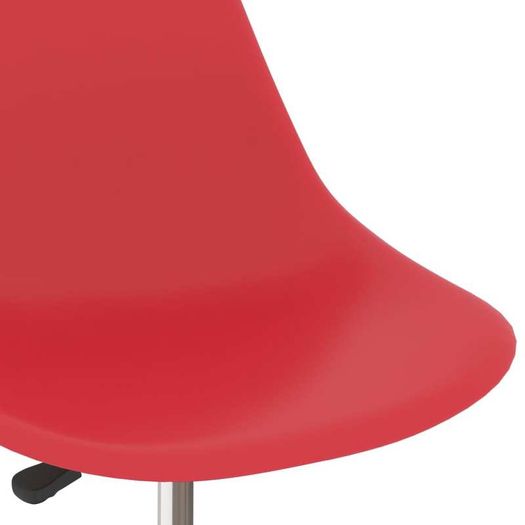 Swivel Dining Chairs 4 pcs Red PP