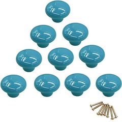 10Pcs Round Colorful Ceramic Cabinet Knobs Single Hole Pull Handle for Drawer,Cupboard,Dresser,Door (FREE POSTAGE)