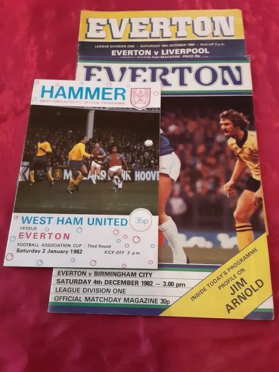 53 Everton programs 1973-2012, discount if you buy ALL my programs