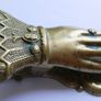 Vintage Brass Hand Paper Clip , Victorian Lady Hand Desk Clip Image 3