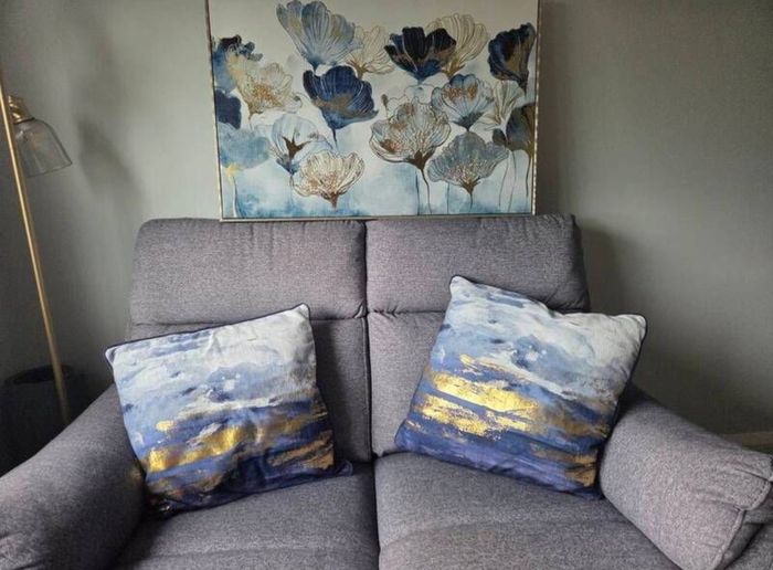 canvas picture and matching cushions