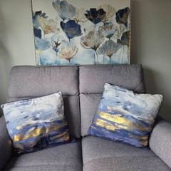 canvas picture and matching cushions