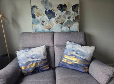 canvas picture and matching cushions
