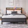 King Size Bed Frame with Upholstered Headboard Image 7