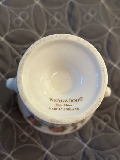 Vintage Wedgwood Bone China Kutani Crane Mini Bud Vase