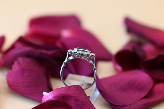 Art Deco Sapphire & Diamond Ring - Platinum