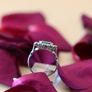 Art Deco Sapphire & Diamond Ring - Platinum Image 7