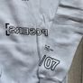 Bershka Ice Blue / White Graphic Print Hoodie - Size XS Image 9