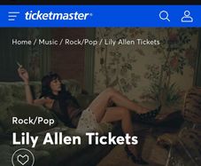 Lily Allen standing ticket