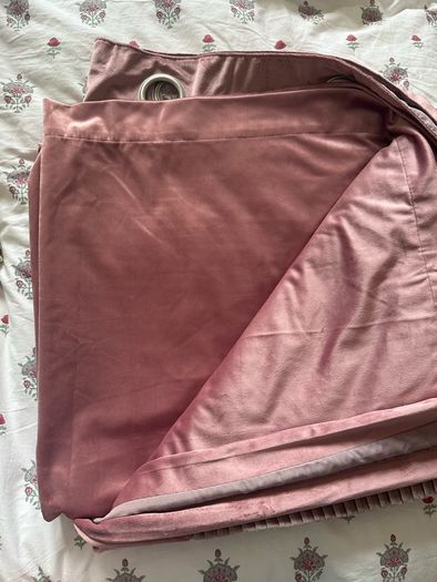 Bailey and Cole pink curtains