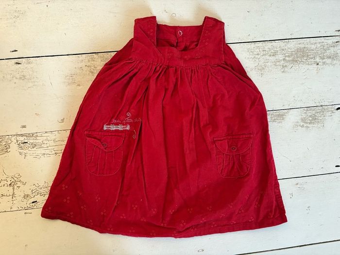 Berlingot Baby girl Christmas lined dress 12m