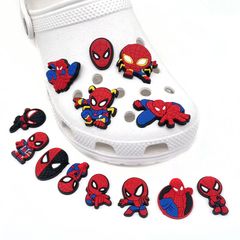 13Pcs Disney Crocs Spider Man Shoe Spiderman Charms Cartoon Super Hero Shoe Accessories Decration DIY Sandals Kids Gifts