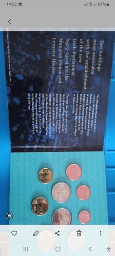 2019 Ireland Official Euro Coin Set BU. 9 Coins.