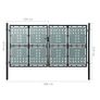 Black Double Door Fence Gate 300 x 225 cm Image 5