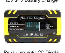 12V 8A, 24V 4A Automatic Smart 3-stage Car Battery Charger