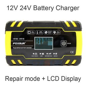 12V 8A, 24V 4A Automatic Smart 3-stage Car Battery Charger