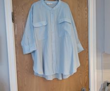 Primark Baby Blue long Blouse. S.18. New- No Tag.