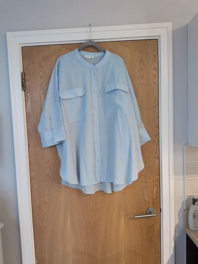 Primark Baby Blue long Blouse. S.18. New- No Tag.
