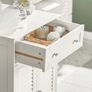 White Bathroom Storage Cabinet with Drawer & Louvered Door Image 5