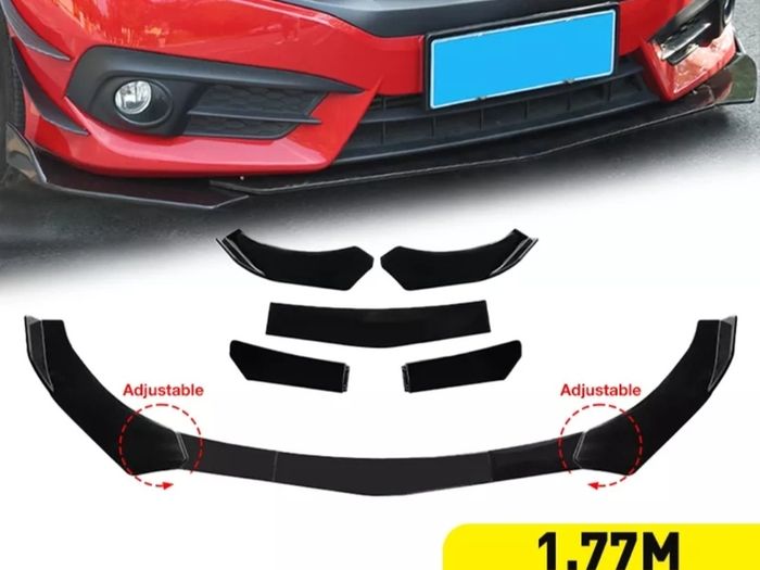 4 Pcs Universal Car Front Bumper Lip Chin Spoiler Splitter Body Kit Glossy Black. Suit BMW Audi Mercedes Mini Toyota Honda Nissan VW