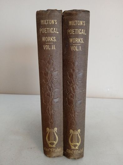Milton's Poetical Works: With Life, Critical Dissertation and Explanatory Notes by Rev. George Gilfillan (2 Volume Set) (HQ50)