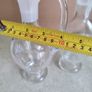 Vintage Hand Blown Cut Glass Set of 2 Small Glass Decanters for Oil and Vinegar or wine carafe. Image 6