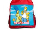Simpsons School back pack can be personalised