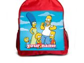 Simpsons School back pack can be personalised
