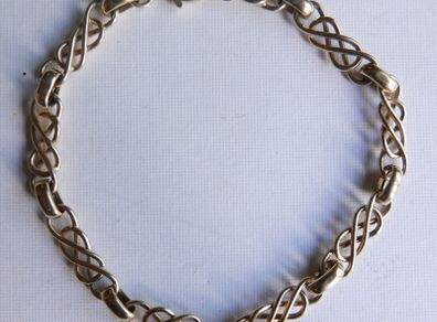 Vintage 9Ct Yellow Gold 375 Celtic Bracelet 3,95g -L 8"