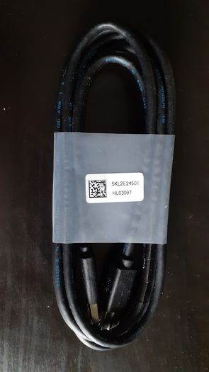 Dell 1.8m USB 3.0 Type A to B Cable Black Monitor Dock 6ft