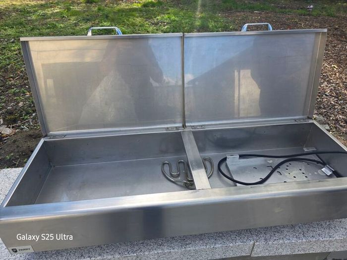 Parry Commercial Electric Bain Marie Food Warmer 110cm Stainless Steel 3000W