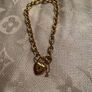 Italian Yellow Gold Bracelet 375 with heart lock Image 3