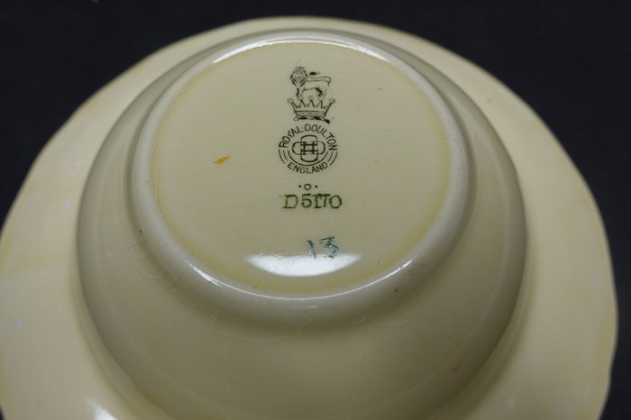 Vintage Royal Doulton England Bowl with Central Pomegranate & Floral