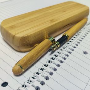 Personalized bamboo fountain pen