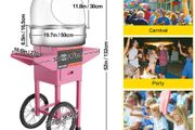Electric Cotton Candy Machine Commercial Sugar Candy Floss Maker Temperature Controls for Party Festival Carnival Home DIY