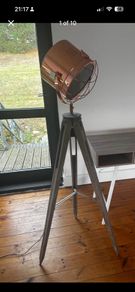 Rose gold Finish Antique Tripod Lamp