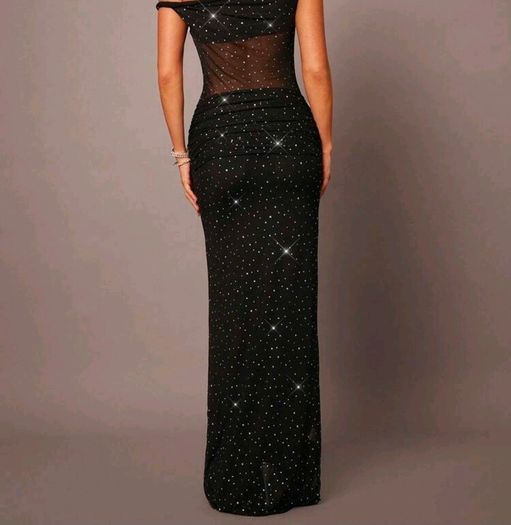Elegant glitter drop shoulders party dress, size 10