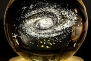Glass sphere, nightlight, the milky way.